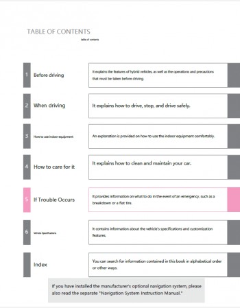 toyota prius alpha 2012-2013 owners manual in english
